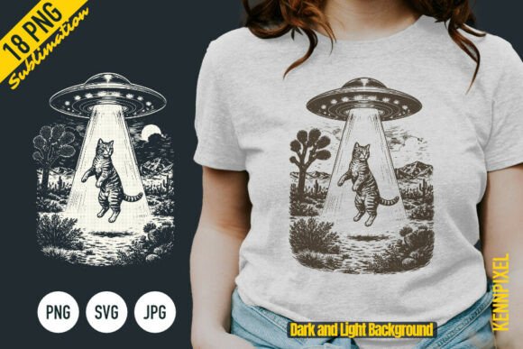 Download UFO Cat Western Shirt SVG PNG - Ufo Collection