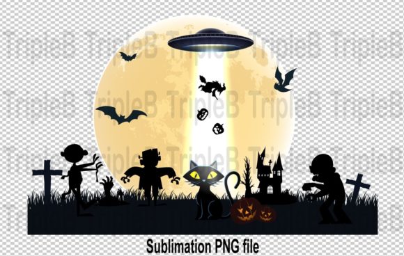 Download UFO Abduction Halloween Sublimation - Ufo Collection