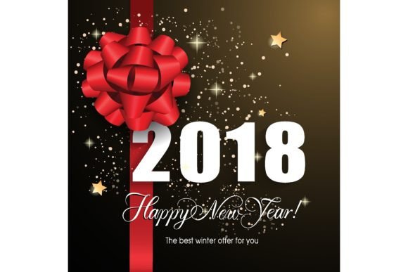 Download Happy New Year 2018 Lettering with Big B - 2018 Collection